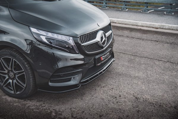 Maxton Front Splitter V.1 Mercedes-Benz V-Class Amg-Line W447 Facelift - Gloss Black