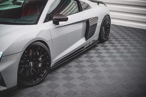 Maxton Side Skirts Diffusers Audi R8 Mk2 Facelift - Gloss Black