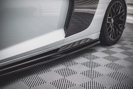 Maxton Side Skirts Diffusers Audi R8 Mk2 Facelift - Gloss Black