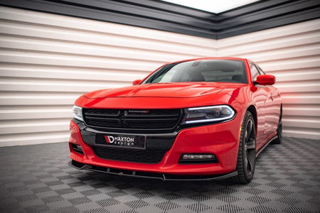 Maxton Front Splitter V.1 Dodge Charger Rt Mk7 Facelift - Gloss Black