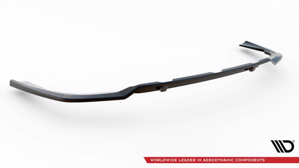 Maxton Central Rear Splitter (With Vertical Bars) V.3 BMW X6 M-Pack G06 - Gloss Black