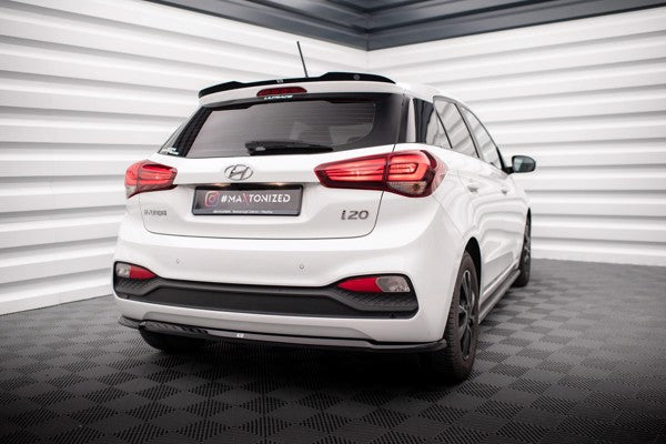 Maxton Central Rear Splitter Hyundai I20 Mk2 Facelift - Gloss Black