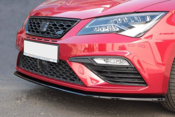 Maxton Front Splitter V.1 Seat Leon Cupra / Fr Mk3 Fl - Gloss Black