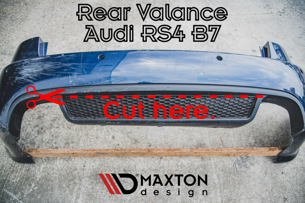 Maxton Rear Valance Audi RS4 B7 - Gloss Black