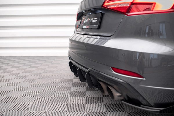 Maxton Street Pro Rear Diffuser Audi S3 Sportback 8V Facelift - Black