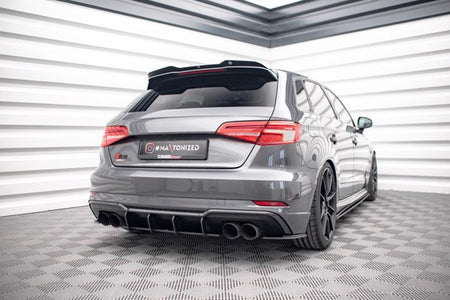 Maxton Street Pro Rear Diffuser Audi S3 Sportback 8V Facelift - Black