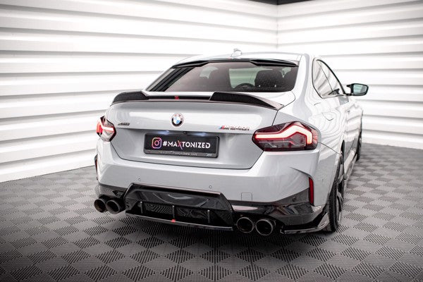 Maxton Central Rear Splitter For BMW 2 Coupe M240I G42 - Gloss Black