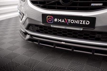 Maxton Front Splitter Volvo Xc60 R-Design Mk1 Facelift - Gloss Black