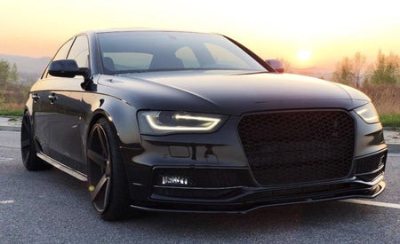 Maxton Front Splitter V.2 Audi S4 B8 Fl - Gloss Black