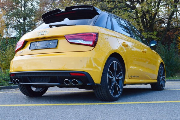 Maxton Central Rear Splitter Audi S1 8X - Gloss Black