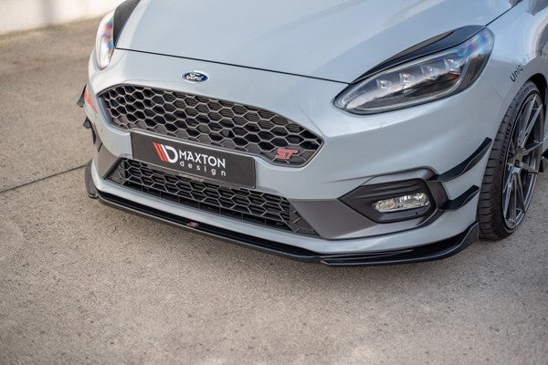 Maxton Front Splitter V.4 Ford Fiesta Mk8 St / St-Line - Gloss Black
