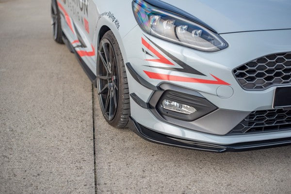 Maxton Front Splitter V.4 Ford Fiesta Mk8 St / St-Line - Gloss Black