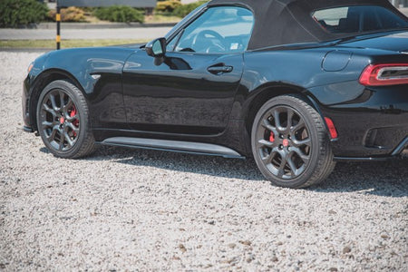 Maxton Side Skirts Diffusers Fiat 124 Spider Abarth - Gloss Black