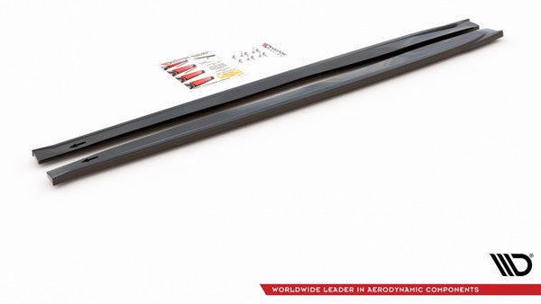 Maxton Side Skirts Diffusers Fiat 124 Spider Abarth - Gloss Black