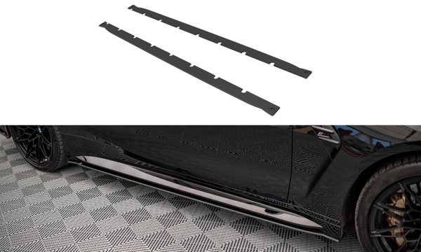 Maxton Street Pro Side Skirts Diffusers BMW M4 G82 - Black