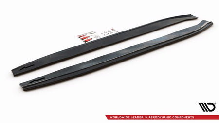 Maxton Side Skirts Diffusers Mercedes-Benz Glc Coupe Amg-Line C253 Facelift - Gloss Black