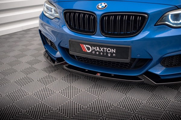 Maxton Front Splitter V.2 BMW 2 M-Pack F22 - Gloss Black