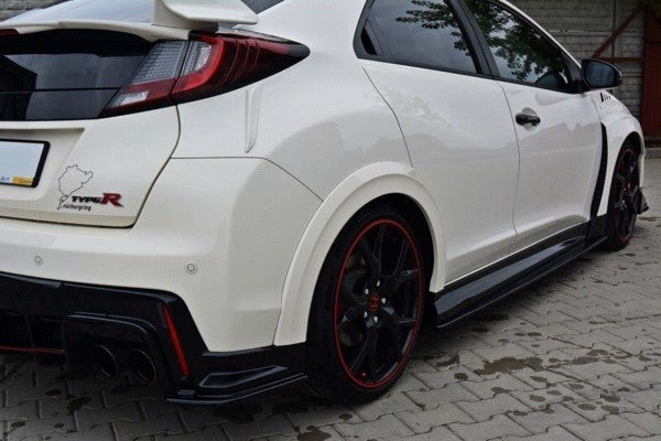 Maxton Side Skirts Diffusers Honda Civic Ix Type R - Gloss Black
