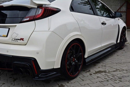Maxton Side Skirts Diffusers Honda Civic Ix Type R - Gloss Black