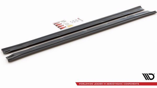 Maxton Side Skirts Diffusers Tesla Model S Facelift - Gloss Black