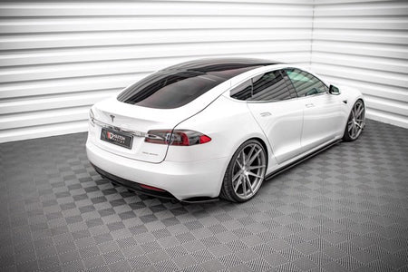 Maxton Side Skirts Diffusers Tesla Model S Facelift - Gloss Black
