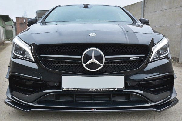 Maxton Front Splitter V.2 Mercedes Cla A45 Amg C117 Facelift - Gloss Black