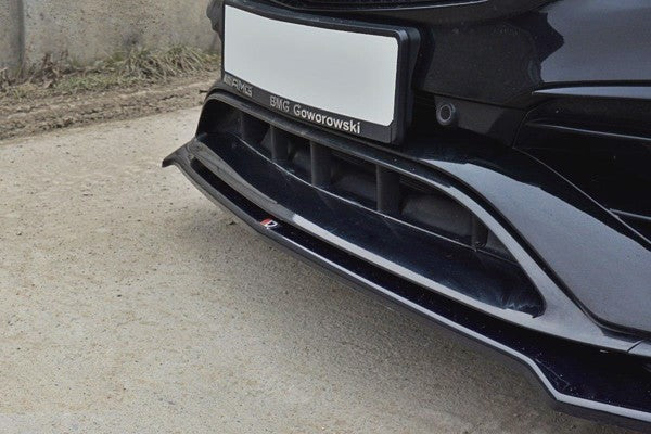 Maxton Front Splitter V.2 Mercedes Cla A45 Amg C117 Facelift - Gloss Black