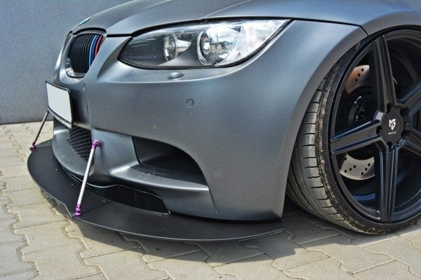 Maxton Front Racing Splitter BMW M3 E92 / E93 (Preface Model) - ABS+Gloss Black
