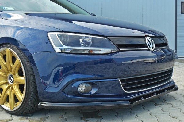 Maxton Front Splitter V.1 VW Jetta 6 - Gloss Black