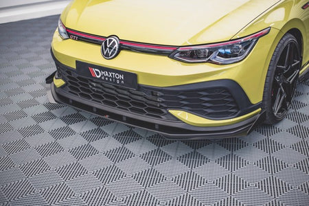Maxton Racing Durability Front Splitter + Flaps Volkswagen Golf 8 Gti Clubsport - Black + Gloss Flaps    