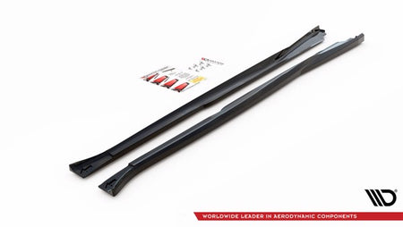 Maxton Side Skirts Diffusers V.2 Nissan 370Z  - Gloss Black