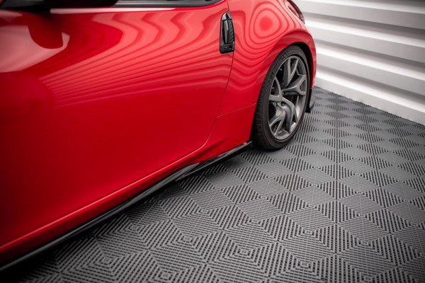 Maxton Side Skirts Diffusers V.2 Nissan 370Z  - Gloss Black