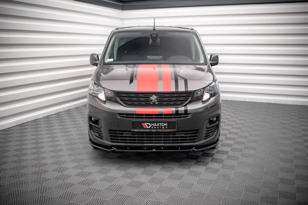 Maxton Front Splitter Peugeot Partner Mk3 - Gloss Black