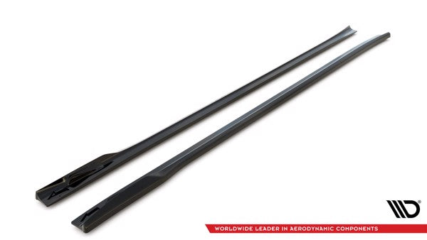Maxton Side Skirts Diffusers BMW X4 M-Pack G02 Facelift - Gloss Black