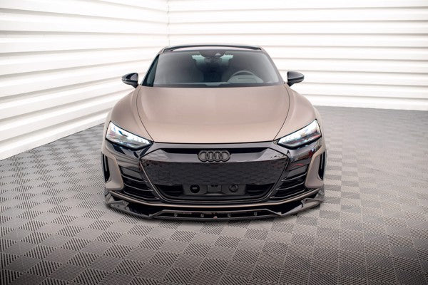 Maxton Front Splitter V.2 Audi E-Tron Gt / RS Gt Mk1 - Gloss Black