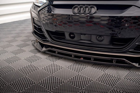 Maxton Front Splitter V.2 Audi E-Tron Gt / RS Gt Mk1 - Gloss Black