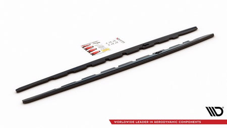 Maxton Side Skirts Diffusers V.1 For BMW 1 F40 M-Pack/ M135I  - Gloss Black