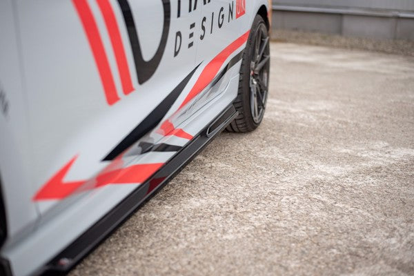 Maxton Side Skirts Diffusers V.3 Ford Fiesta Mk8 St / St-Line - Gloss Black