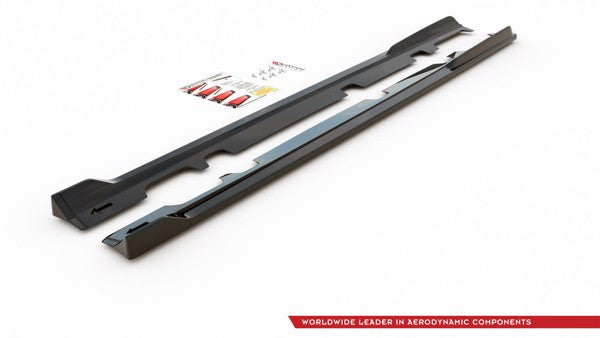 Maxton Side Skirts Diffusers V.3 Ford Fiesta Mk8 St / St-Line - Gloss Black