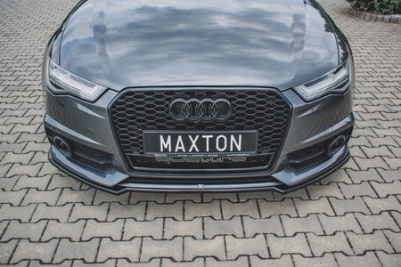 Maxton Front Splitter Audi S6 / A6 S-Line C7 Fl  - Gloss Black