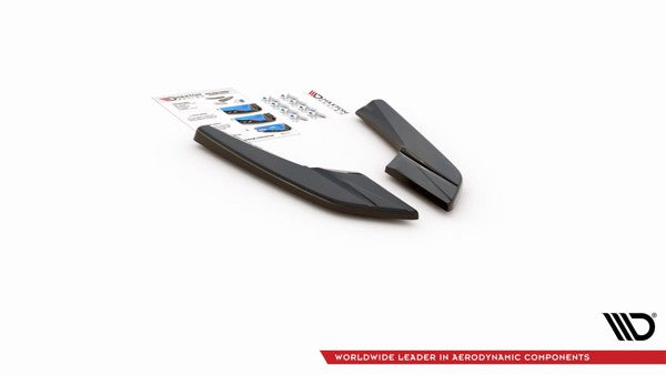 Maxton Rear Side Splitters V.2 Audi S3 Sedan 8V Facelift - Gloss Black