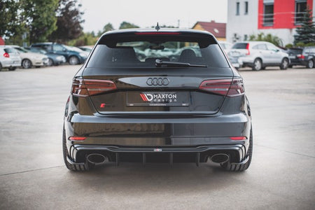 Maxton Rear Valance V.2 Audi RS3 8V Sportback Facelift - Gloss Black