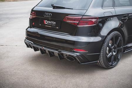 Maxton Rear Valance V.2 Audi RS3 8V Sportback Facelift - Gloss Black