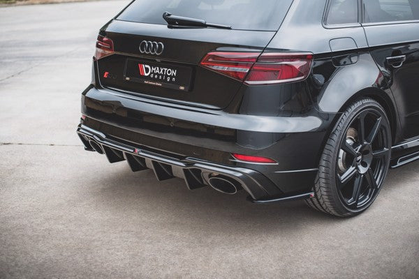Maxton Rear Valance V.2 Audi RS3 8V Sportback Facelift - Gloss Black