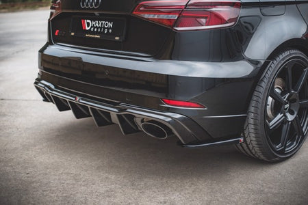 Maxton Rear Valance V.2 Audi RS3 8V Sportback Facelift - Gloss Black