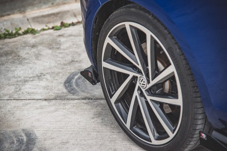 Maxton Racing Durability Rear Side Splitters + Flaps VW Golf 7 R Facelift - Black + Gloss Flaps    