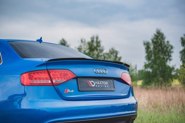 Maxton Spoiler Cap Audi A4 / A4 S-Line B8 / B8 Fl Sedan - Gloss Black
