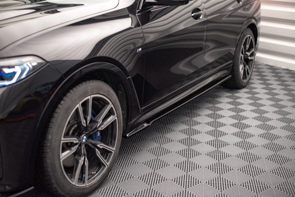 Maxton Side Skirts Diffusers BMW X7 M G07 - Gloss Black