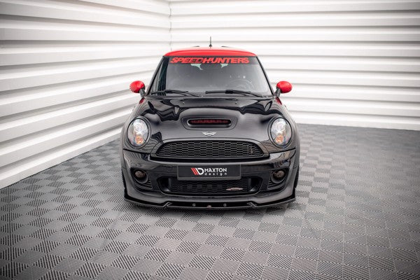 Maxton Front Splitter V.3 Mini Cooper John Cooper Works R56 - Gloss Black