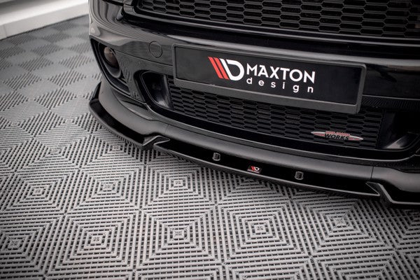 Maxton Front Splitter V.3 Mini Cooper John Cooper Works R56 - Gloss Black